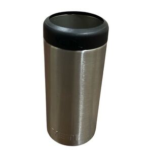 EUC Yeti colster can  Silver Tumbler with Black Lid